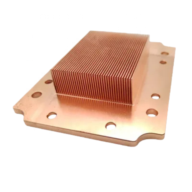 Professional Customized High Fin Density CNC Machining Copper Skiving Fin HeatSink
