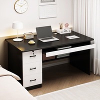 Venta al por mayor de nuevos productos Mesa de oficina de madera maciza Escritorio de oficina para personal Mesa de personal de coworking con cajones