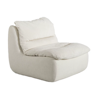 Canapé modulaire simple rembourré en mousse de style crème moderne pour salon et appartement