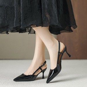 New Pointed Toe Closed Toe High Heel <b>Sandals</b> Soft Sole Comfortable Daily Casual Women Shoes - Product Image 5