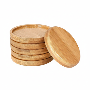 Bandeja para Macetas de Bambú con Diseño de Borde, Ligera, Duradera, Estilo Moderno, para Uso en Interiores y Exteriores - Product Image 1