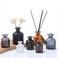 Frasco de Vidrio Negro Mate de 100 ml de Primera Calidad para Velas Aromáticas, Botella Difusora de Aroma Recargable para Dormitorio, Sala de Estar