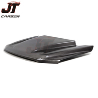 Capot moteur en fibre de carbone style suralimentateur, rehausse de 4 pouces, pour Ford F150, installation directe d'usine, installation non destructive
