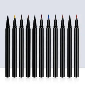 Penjualan laris paket hitam populer pena garis mata Eyeliner cair pensil garis mata warna-warni tahan air