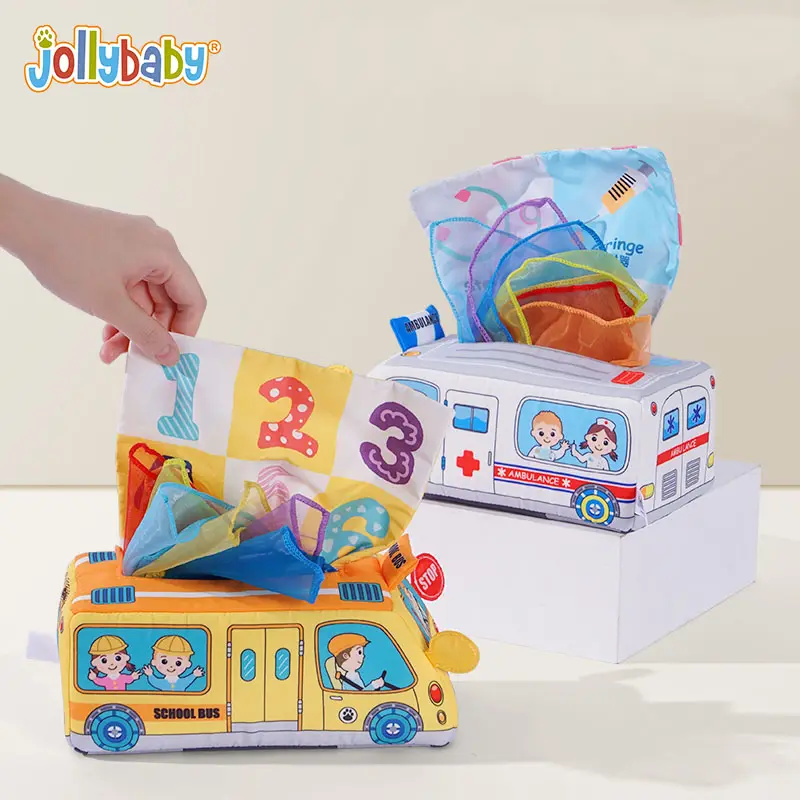 Learning Educational toys Soft Stuffed Toys Infant Soft Sensory Baby Magic Pull Along Tissue Box