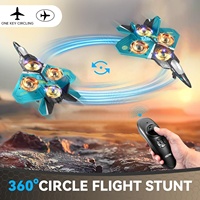 Drone RC 4DRC V17 à détection de gravité avec lumières LED, avion de chasse en mousse, maintien d'altitude, changement de vitesse, hélicoptère télécommandé, jouet