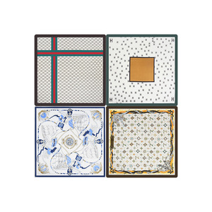 Pañuelo Cuadrado de Satén con Trébol de Cuatro Hojas, Estilo Retro, Versátil, para Verano, Protección Solar, Playa, Seda, Jinhua, para Mujer Adulta - Product Image 6