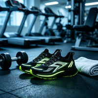 Chaussures de course unisexes personnalisées OEM, réfléchissantes, à empeigne en mesh géométrique, semelle intermédiaire EVA ultra-légère, absorption des chocs, toutes saisons, sécurité
