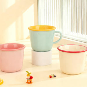 Mug en céramique rétro mignon style macaron avec impression de logo pour le petit-déjeuner et les cadeaux - Product Image 3