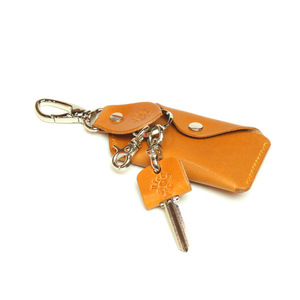 Funda de cuero para llaves de coche, protector de llaves, bolsa de almacenamiento, llavero creativo - Product Image 2