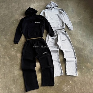 Wholesale Custom 420 Gsm Hoodie and Sweatpants Set Blank Plain <b>Men</b> Tracksuit Set Oversized Heavyweight Hoodies Set <b>Sweat</b> Suit - Product Image 1