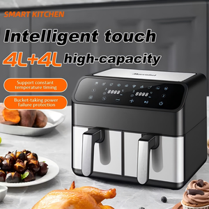 Écran tactile électronique intelligent numérique moderne de haute qualité <span class=keywords><strong>4L</strong></span> + <span class=keywords><strong>4L</strong></span> double <span class=keywords><strong>friteuse</strong></span> à air ouvert - Product Image 2