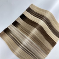 Extensions de cheveux Genius Weft de qualité salon, cheveux humains fins et invisibles, double épaisseur, 100% vierges Remy, cuticules alignées, sans perte de cheveux