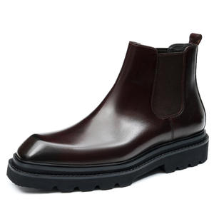 Chaussures Derby haut de gamme entièrement équipées, en cuir de vachette, avec laçage à l'anglaise et boucles plates, adaptées aux hommes. - Product Image 5