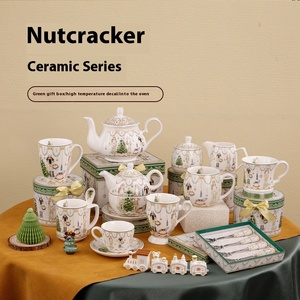 Tazza <span class=keywords><strong>da</strong></span> Caffè in Ceramica Smaltata Creativa ed Ecologica con Design Schiaccianoci, Confezione Regalo per Natale, Artigianato in Porcellana Fatta a Mano - Product Image 5