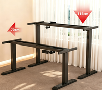 Cadre de bureau électrique Dark Gaming, structure en acier à levage intégré, base de bureau réglable en hauteur pour bureau de jeu