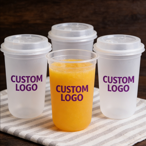 แก้วพลาสติก PP แบบใช้ครั้งเดียว ผนังเดี่ยว ขนาด 12 ออนซ์ 14 ออนซ์ เส้นผ่านศูนย์กลาง 90 มม.  รับทำโลโก้ สำหรับน้ำผลไม้และกาแฟ - Product Image 1