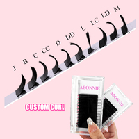 Abonnie Velvet Lash Extension Supplies 0.03 0.05 Matte Black Cashmere Noir Lash Extension Trays Easy to Fan Eyelash Extensions