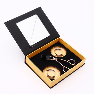 Faux cils magnétiques, ensemble de 2 paires de cils magnétiques, coffret cadeau, maquillage de voyage - Product Image 2