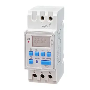 THC-15F 16amp 12V DC ring bell control seconds timer switch Daily Programmable AUTO Bi-volt Type din rail mounted