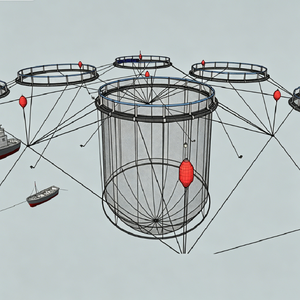 Équipement d'aquaculture : Cages flottantes pour l'élevage et l'éclosion des poissons à vendre, epuisette Pour Poisson, jaring Sangka Ikan - Product Image 4