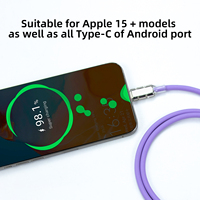 Muestra gratis 1m 2M 3,3 FT Cable de silicona ecológico PD 60W USB C TO TYPE C Cable de carga rápida para cables de datos tipo C de teléfono