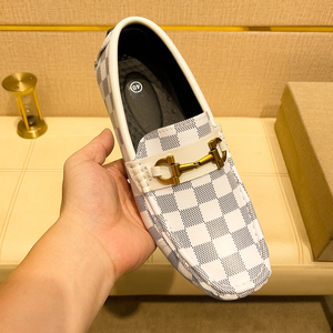 Mocassins en cuir pour hommes, antidérapants, respirants, pour la marche en extérieur, chaussures décontractées à enfiler pour le travail, le bureau, la conduite, baskets - Product Image 2