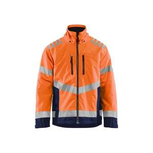 BLAKLADER - 478019775389M Lightweight lined Shell <b>Jacket</b> <b>Hi</b>-<b>vis</b> <b>Orange</b>/Navy blue - EAN 7330509655580 <b>HI</b>-<b>VIS</b> WORKWEAR - Product Image 1