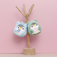 En gros, mini-porte-clés en peluche anime japonais, jouets créatifs et mignons en forme de crème glacée, sucette et pingouin, pendentifs de sac