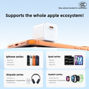 Chargeur GaN PD3.0 20W - Adaptateur de charge rapide <span class=keywords><strong>USB</strong></span>-<span class=keywords><strong>C</strong></span> compact de style Ice Cube pour 8-14 et 15-17 - Product Image 2