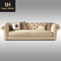 Canapé de luxe de style américain de haute qualité Canapé en cuir de luxe italien contemporain