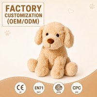 Peluche personnalisée lestée en forme de chiot, jouet en peluche pour chien avec certification CE/EN71/ASTM, peluche sensorielle douce avec billes de verre