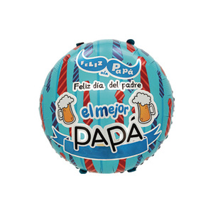 Nuevo Globo Redondo de Papel de Aluminio para el Día <span class=keywords><strong>del</strong></span> Padre en Español, Mercado Sudamericano, Globo Decorativo de Mylar para Papá, Artículos para Fiestas - Product Image 6