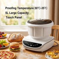 Robot Pétrin 5,68 L avec Fonction de Fermentation, Commande Tactile, Bol en Plastique PP, Bac de Fermentation pour Pizza, Pain, Pâtes