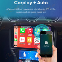 Lecteur multimédia Android double écran pour Ford Mustang 2015-2021 Tableau de bord Tesla Style Carplay Head Unit Media Auto Stereo