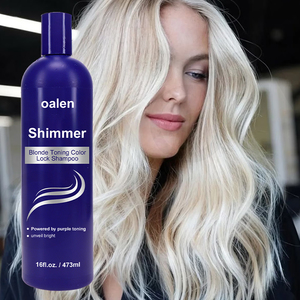 Shampooing Oalen Anti-Jaunissement Couleur Blonde Scintillante pour <span class=keywords><strong>Cheveux</strong></span> Teints, Maintient les Tons Cendrés et Argentés - Product Image 1