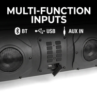 Barre de son étanche IP66 de 27 pouces avec subwoofer et tweeter pour voiturette de golf électrique, éclairage RGB, vente en gros