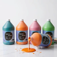 Peinture textile permanente directe usine 1 gallon (3,8 L) imperméable non lavable pour vêtements, toile, école, en gros