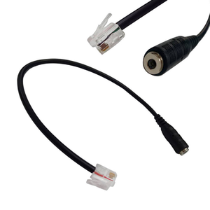 RJ9 Naar Vrouwelijke 3.5Mm <span class=keywords><strong>Audio</strong></span> Jack Headset Adapter Kabel Voor Kantoor Telefoon - Product Image 5