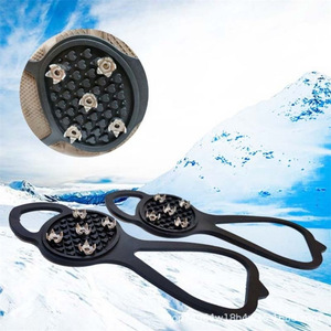 Cubre zapatos antideslizantes con púas para nieve y hielo, crampones para exteriores, unisex, talla única, material PP - Product Image 2