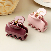 Petite pince à cheveux rose brillante, élégante pince requin crème pour queue de cheval haute, nouvelle collection printemps-été, accessoires pour cheveux femme