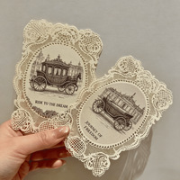 Cartes en papier vintage personnalisées avec dentelle, embellissements pour scrapbooking, décoration de journal