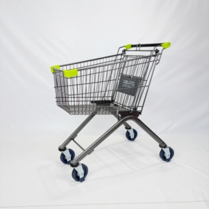 Chariot de courses classique de style allemand, chariot de supermarché en métal, chariot à provisions pour les magasins de détail - Product Image 4