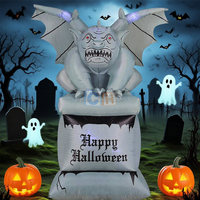 Gargouille gonflable géante Décoration d'Halloween Modèle fantôme gonflable pour décoration de scène de cour de vacances