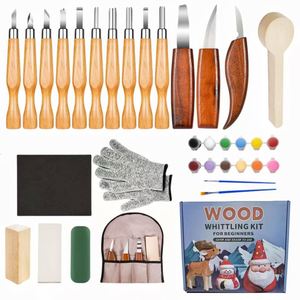 Juego de Cuchillos para Tallar Madera en Caja de Regalo, Cuchillos de Cocina para Trabajar la Madera, Cuchillo de Cuero para Tallar, Cuchillo de Madera para Envolver Regalos - Product Image 6