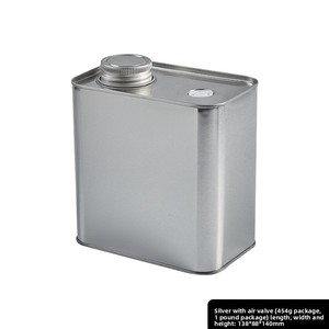 Recipiente Cuadrado de Hojalata con Válvula de Ventilación Unidireccional, Lata Sellada para Almacenamiento de Granos de Café, Cereales Mixtos y Conservación de Polvos, Grado Alimenticio - Product Image 5