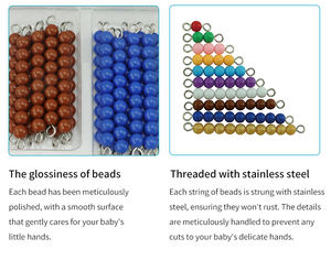 สื่อการสอนลูกปัดสี ชุดเรียนรู้คณิตศาสตร์แบบมอนเตสซอรี่ สำหรับเด็กก่อนวัยเรียน เสริมสร้างการเรียนรู้ด้านปริมาณด้วยการสัมผัสทางกายภาพ - Product Image 6