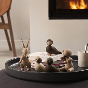 Figurines d'oiseaux en bois, oiseaux en bois modernes, ornements d'oiseaux en bois sculptés à la main - Product Image 6