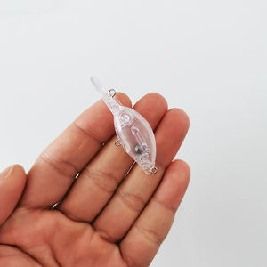 Señuelo de pesca flotante Fat Boy Rock Crankbait de 3g y 50mm, cuerpo de señuelo duro en blanco sin pintar para bricolaje de pesca - Product Image 6