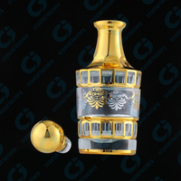 CJ- 250ml UV doré arabe vide Attar huile de parfum recharge décantation affichage bouteilles en verre